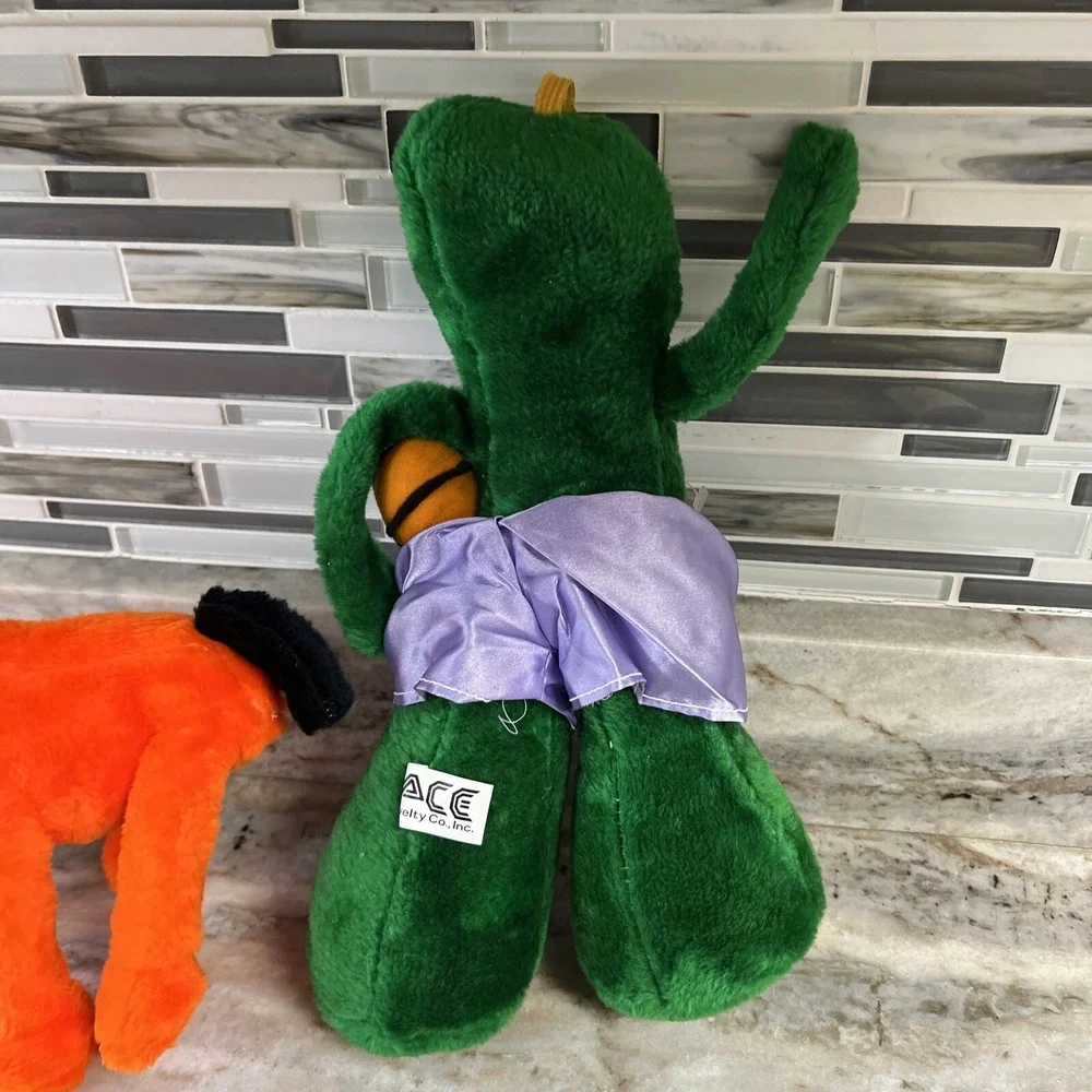 VINTAGE GUMBY AND BENDABLE‎ POKEY PLUSH ACE NOVELTY 1988
